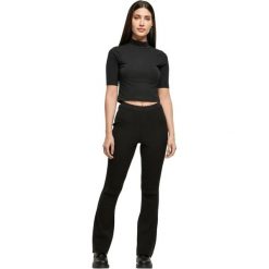 Legginsy damskie Urban Classics Rib Knit Bootcut GT. Czarne legginsy damskie Urban Classics, s, bez wzorów, z dzianiny. Za 196.50 zł.