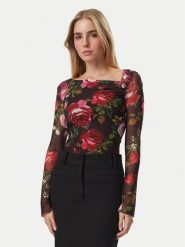 Guess Bluzka W6BP23 K6260 Brązowy Regular Fit. Brązowe bluzki damskie Guess, m, z aplikacjami, bez kołnierzyka, bez ramiączek. Za 264.99 zł.