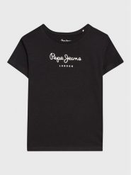 Pepe Jeans T-Shirt Wenda PG502960 Czarny Regular Fit. Czarne koszulki dziewczęce Pepe Jeans, z bawełny. Za 59.99 zł.