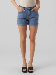 Vero Moda Szorty jeansowe Zuri 10279493 Niebieski Regular Fit. Niebieskie szorty damskie Vero Moda, bez wzorów, z bawełny. Za 79.99 zł.