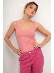 Josephine & Co Top "Gili" w kolorze jasnoróżowym rozmiar: XS. Różowe topy damskie Josephine & Co, xs, bez wzorów, z bawełny, bez kołnierzyka. Za 74.63 zł.