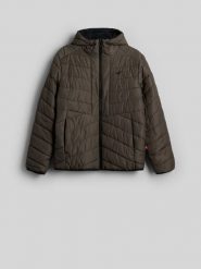 4F Kurtka dwustronna z wypełnieniem Primaloft Silver męska - khaki XL. Brązowe kurtki męskie 4f, na zimę, m, bez wzorów, z syntetyku, klasyczne, bez kaptura. Za 599.99 zł.