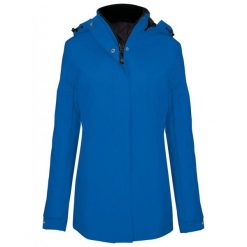 Parka dla kobiet Kariban. Niebieskie parki damskie KARIBAN, m, bez wzorów, z materiału. Za 290.50 zł.