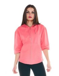 Damska bluza basic 3/4. Zielone bluzy sportowe damskie LEONE 1947 APPAREL, l, bez wzorów, z bawełny, bez ramiączek, długie, z kapturem. Za 147.31 zł.