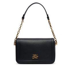 Torebka KARL LAGERFELD. Czarne torebki klasyczne damskie Karl Lagerfeld, bez wzorów, wizytowe, bez kołnierzyka, bez ramiączek. Za 1,299.00 zł.