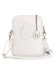 Lia Biassoni Skórzana torebka "Paglia" w kolorze białym na telefon - 15 x 20 x 1 cm rozmiar: onesize. Białe torebki klasyczne damskie Lia Biassoni, bez wzorów, z materiału, bez dodatków. Za 130.99 zł.