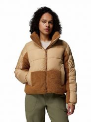 Columbia Kurtka zimowa "Point II Sherpa" w kolorze beżowym rozmiar: L. Brązowe kurtki damskie Columbia, na zimę, l, bez wzorów, z puchu, bez kaptura. Za 299.95 zł.