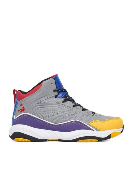 SHAQ Buty do koszykówki C-SHAQNOTIZE AQ95000B-B Szary. Szare buty sportowe chłopięce Shaq, ze skóry, bez zapięcia. Za 199.99 zł.