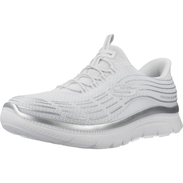 Buty SKECHERS PLUS SOFT LUSTER Biały. Białe obuwie trekkingowe damskie Skechers. Za 405.99 zł.