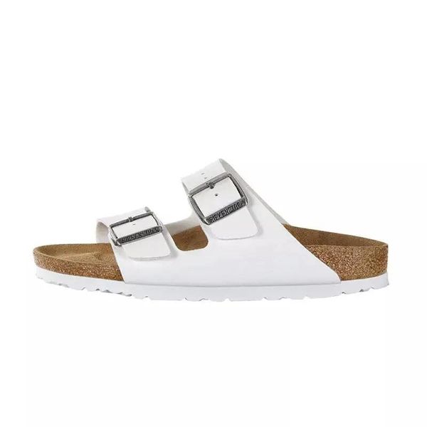 Klapki damskie Birkenstock Arizona BS Birko-flor. Białe klapki damskie Birkenstock, bez wzorów, z materiału, bez obcasa. Za 287.00 zł.
