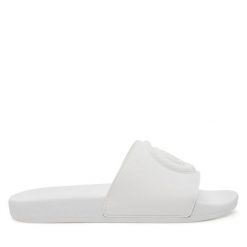 Klapki Just Cavalli. Białe klapki damskie Just Cavalli, bez wzorów, bez obcasa. Za 259.99 zł.