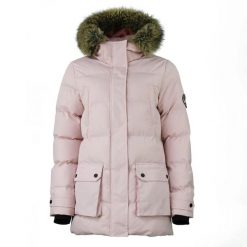 Parka dla kobiet Peak Mountain. Niebieskie parki damskie Peak Mountain, l, z aplikacjami, z futra. Za 299.50 zł.