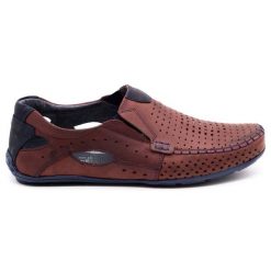 Olivier Buty męskie mokasyny 901 lato bordowe czerwone. Czerwone mokasyny męskie na lato, z gumy. Za 377.80 zł.