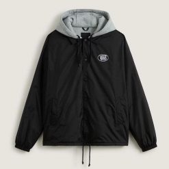 Kurtka Vans Riley Coach Jkt Czarna. Czarne kurtki męskie Vans, m, bez wzorów, bez kaptura. Za 401.85 zł.