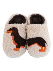 WD lifestyle Kapcie "Dachshund" w kolorze brązowo-kremowo-pomarańczowym rozmiar: M/L. Brązowe kapcie damskie WD lifestyle. Za 84.95 zł.