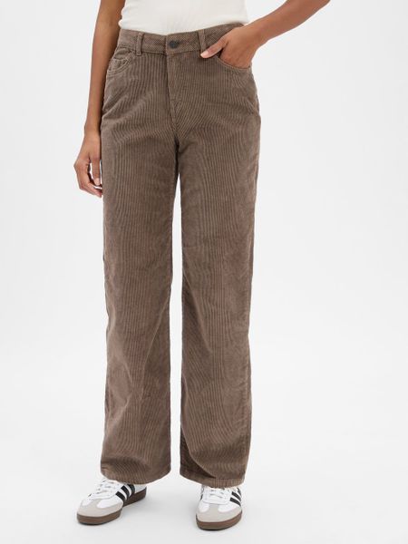 Noisy May spodnie sztruksowe - NMYolanda Kobiety Sztruks brązowy, 26-30. Brązowe spodnie materiałowe damskie Noisy may, bez wzorów, z bawełny, eleganckie. Za 169.95 zł.