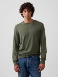 GAP Sweter w kolorze oliwkowym rozmiar: S. Zielone swetry męskie GAP, s, bez wzorów, z bawełny, bez kołnierzyka. Za 86.95 zł.