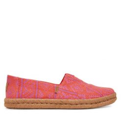 Espadryle Toms. Czerwone espadryle damskie Toms, bez wzorów, bez obcasa. Za 229.99 zł.