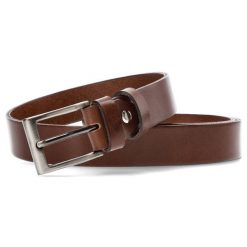Brązowy Skórzany Pasek Męski Armodo. Brązowe paski męskie Armodo, bez wzorów, z jeansu, eleganckie. Za 79.00 zł.
