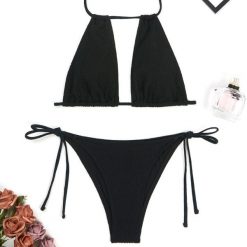 Dwuczęściowy strój kąpielowy z regulowanym topem na plażę lub basen Maribel. Białe bikini damskie Intica, bez wzorów. Za 139.00 zł.