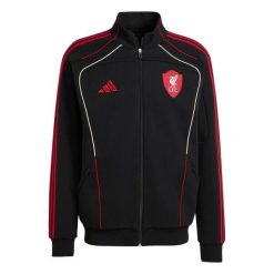 Kurtka dresowa Liverpool FC UBP DKTT 2025/26. Czarne kurtki treningowe męskie Adidas, l, bez wzorów, z dresówki, na fitness i siłownię. Za 383.00 zł.