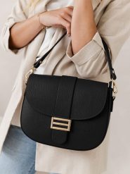 Lia Biassoni Skórzana torebka "Sangro" w kolorze czarnym - 27 x 22 x 7 cm rozmiar: onesize. Czarne torebki klasyczne damskie Lia Biassoni, bez wzorów, z materiału, bez dodatków. Za 260.99 zł.