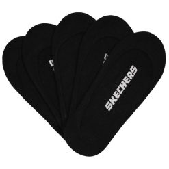 Skarpetki sportowe damskie 5pk Womens Non Terry Socks. Czarne skarpetki damskie Skechers, bez wzorów, z materiału. Za 79.99 zł.