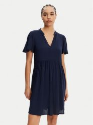 JDY Sukienka letnia Star 15257228 Granatowy Regular Fit. Niebieskie sukienki damskie JDY, na lato, bez wzorów, z wiskozy, retro, bez kołnierzyka, bez ramiączek. Za 99.99 zł.