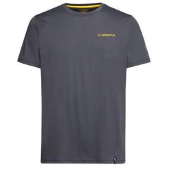 Koszulka z nadrukiem męska La Sportiva Dawn Wall T-Shirt. Niebieskie t-shirty męskie La Sportiva, l, bez wzorów, z bawełny, bez kołnierzyka. Za 197.99 zł.