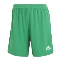 Damskie krótkie spodenki adidas zielone. Zielone szorty damskie Adidas, bez wzorów, z materiału, sportowe. Za 76.25 zł.