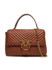 PINKO Torebka Love Lady Puff Big Cl 100042 A0GK L84Q Brązowy. Brązowe torebki klasyczne damskie Pinko, bez wzorów, ze skóry, bez dodatków. Za 1,329.00 zł.