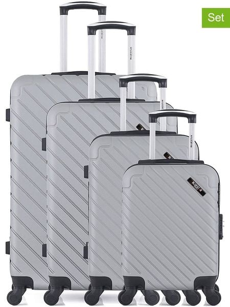 BlueStar 4-częściowy zestaw "Cite" w kolorze szarym rozmiar: onesize. Szare walizki Bluestar, bez wzorów, z materiału. Za 608.99 zł.