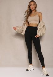 Czarne Basicowe Legginsy High Waist Tofelia. Czarne legginsy damskie Renee, l, bez wzorów, z jeansu. Za 49.99 zł.