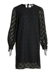 Vila Sukienka "Badra" w kolorze czarnym rozmiar: 34. Czarne sukienki damskie Vila, na co dzień, bez wzorów, bez kołnierzyka, bez ramiączek, midi, proste. Za 56.66 zł.