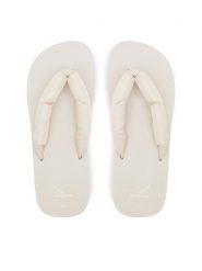 Calvin Klein Jeans Japonki Beach Sandal Flatform Ttxr Satin YW0YW01723 Beżowy. Brązowe klapki damskie Calvin Klein Jeans, bez wzorów, z jeansu, bez obcasa. Za 139.99 zł.