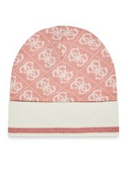 Guess Czapka AW9979 WOL01 Różowy. Czerwone czapki zimowe damskie Guess, z materiału. Za 169.99 zł.