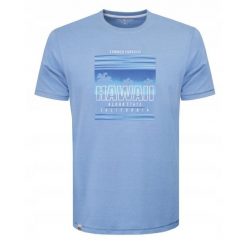 Koszulka Męska (T-Shirt) - Pako Jeans - Nadruk, Niebieska. Niebieskie t-shirty męskie Pako Jeans, l, bez wzorów, z bawełny, bez kołnierzyka. Za 69.00 zł.