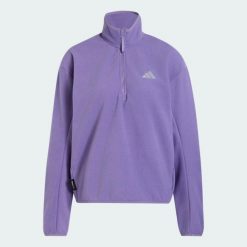 Polarowa bluza ADI365 Running Essentials Winterized z suwakiem do połowy. Czerwone bluzy bez kaptura damskie Adidas, m, bez wzorów, z materiału, bez kaptura, climawarm (adidas). Za 299.00 zł.