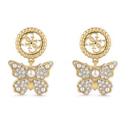 Kolczyki Guess. Żółte kolczyki damskie Guess, złote. Za 248.99 zł.