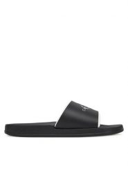 Calvin Klein Jeans Klapki Slide Rubber Neoprene Monologo YM0YM00361 Czarny. Czarne klapki i japonki męskie Calvin Klein Jeans, z jeansu. Za 129.99 zł.