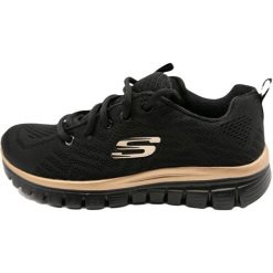 Buty do chodzenia damskie, Skechers Graceful-Get Connected. Czarne buty sportowe na co dzień damskie Skechers, bez wzorów, z materiału, trekkingowe, Skechers Sport. Za 289.99 zł.