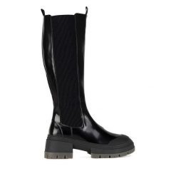 Kozaki Nine West. Czarne kozaki damskie Nine West, bez obcasa, na słupku. Za 329.99 zł.