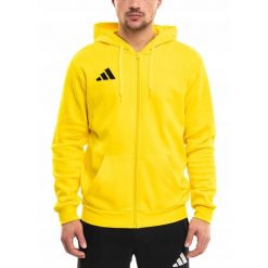 Bluza Męska adidas Entrada 26 z Kapturem Rozsuwana Sportowa Bawełniana XL. Żółte bluzy sportowe męskie Adidas, bez wzorów, z bawełny, sportowe, bez kołnierzyka, bez ramiączek. Za 147.00 zł.