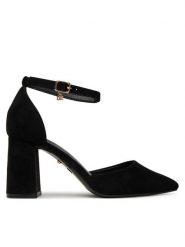 DeeZee Czółenka BK-2466-2 Czarny. Czarne czółenka damskie DeeZee, bez wzorów, z materiału, bez obcasa. Za 139.99 zł.