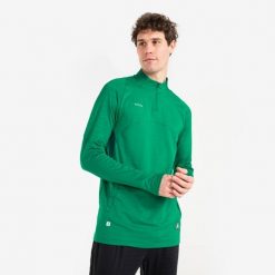 Bluza piłkarska Kipsta CLR półsuwak. Niebieskie bluzy bez kaptura męskie KIPSTA, xl, z materiału. Za 149.99 zł.