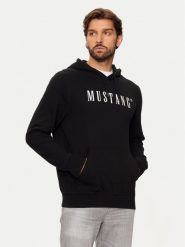 Mustang Bluza Bronson 1014687 Czarny Regular Fit. Czarne bluzy bez kaptura męskie Mustang, m, z bawełny. Za 199.99 zł.