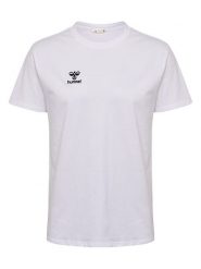 Hummel Koszulka "Go 2.0" w kolorze białym rozmiar: L. Białe bluzki damskie HUMMEL, l, bez wzorów, z bawełny, bez kołnierzyka, bez ramiączek. Za 52.67 zł.