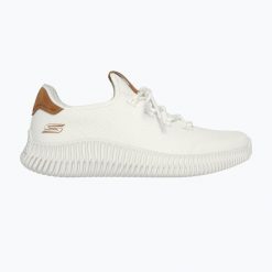 Buty męskie SKECHERS Bobs Sport Geo City Dapper. Białe buty fitness męskie Skechers, na fitness i siłownię. Za 229.99 zł.