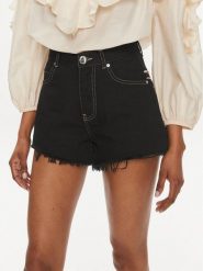 Pinko Szorty jeansowe Honey 103627 A1VD Czarny Regular Fit. Czarne szorty damskie Pinko, bez wzorów, z bawełny. Za 639.99 zł.