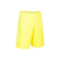 Spodenki Do Koszykówki Unisex Dla Początkujących Sh100 Żółte. Żółte szorty męskie TARMAK, bez wzorów, z materiału. Za 24.99 zł.